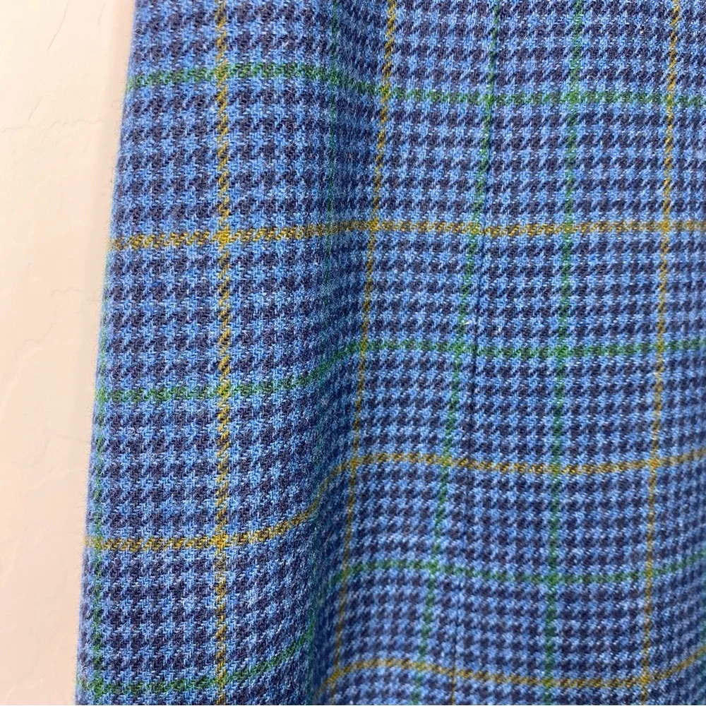 Pendleton Wool Plaid V-Neck Vintage Midi Dress Size L - Picture 8 of 12